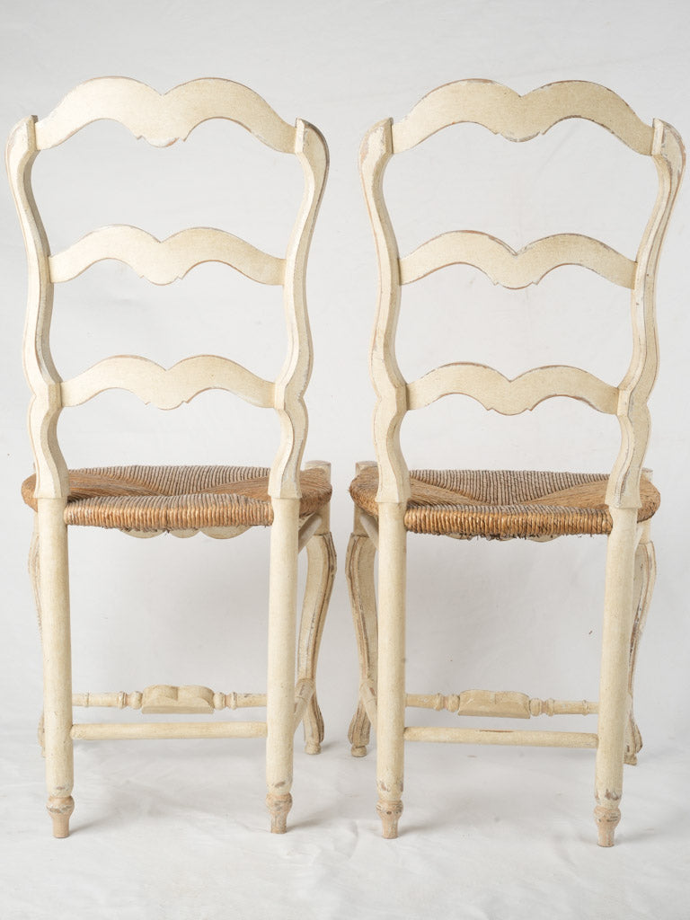 Floral carved dining chairs