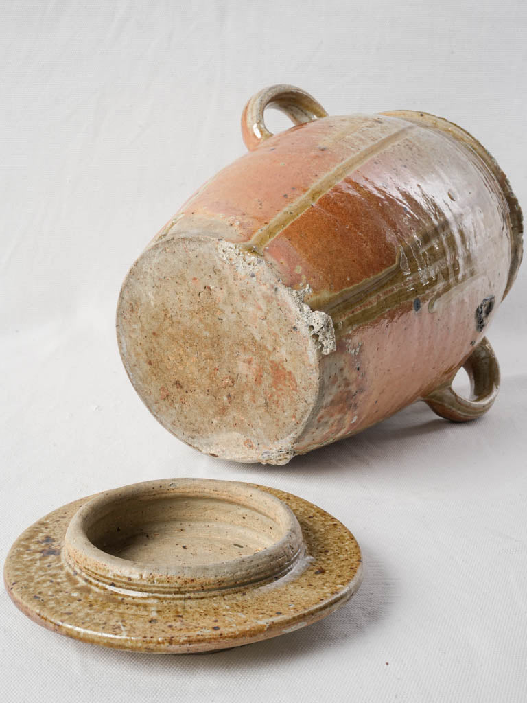 Subtle drip-glazed storage pot