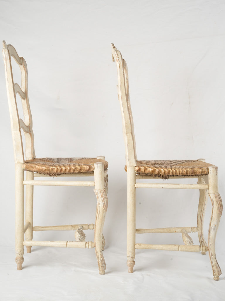 Sturdy rush seat dining chairs