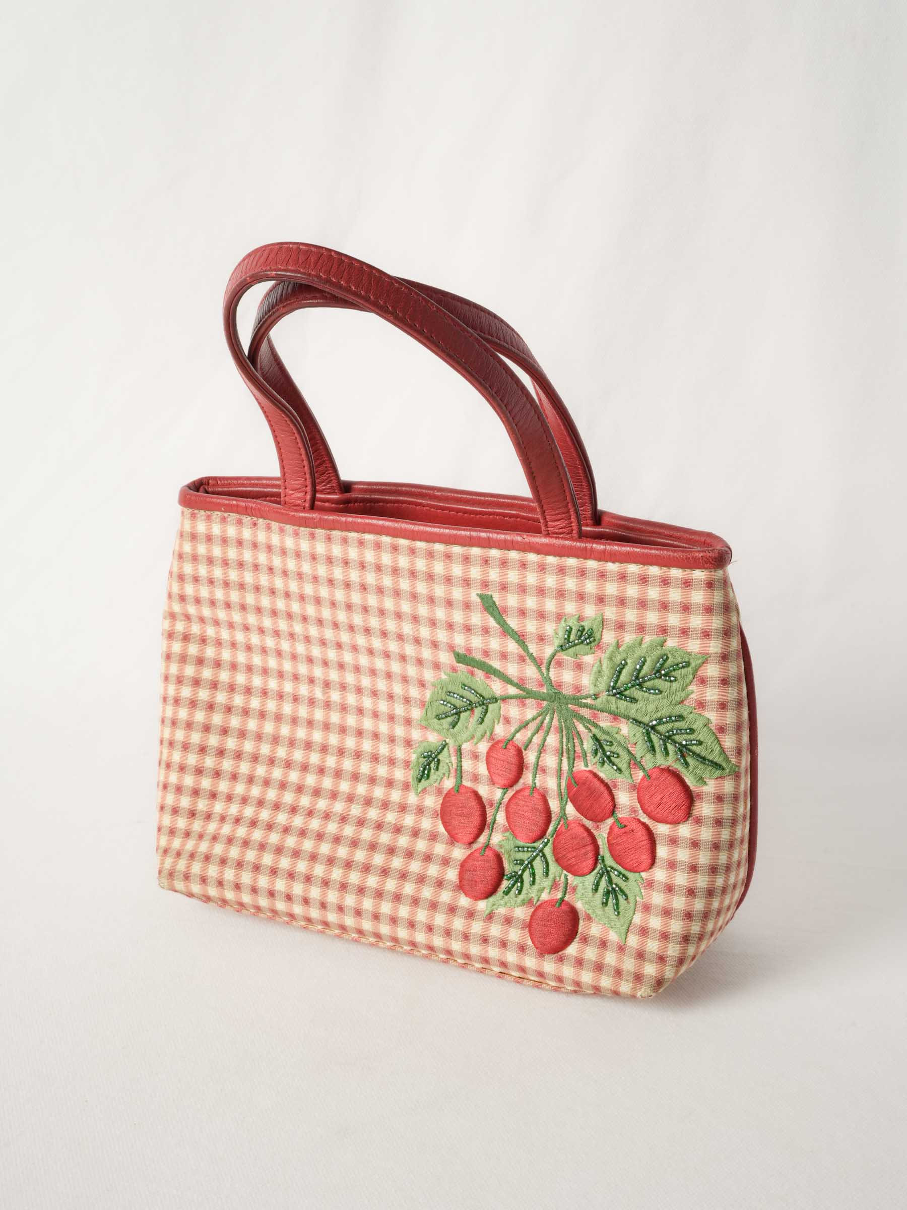 Vintage Cherry-Themed Handbag