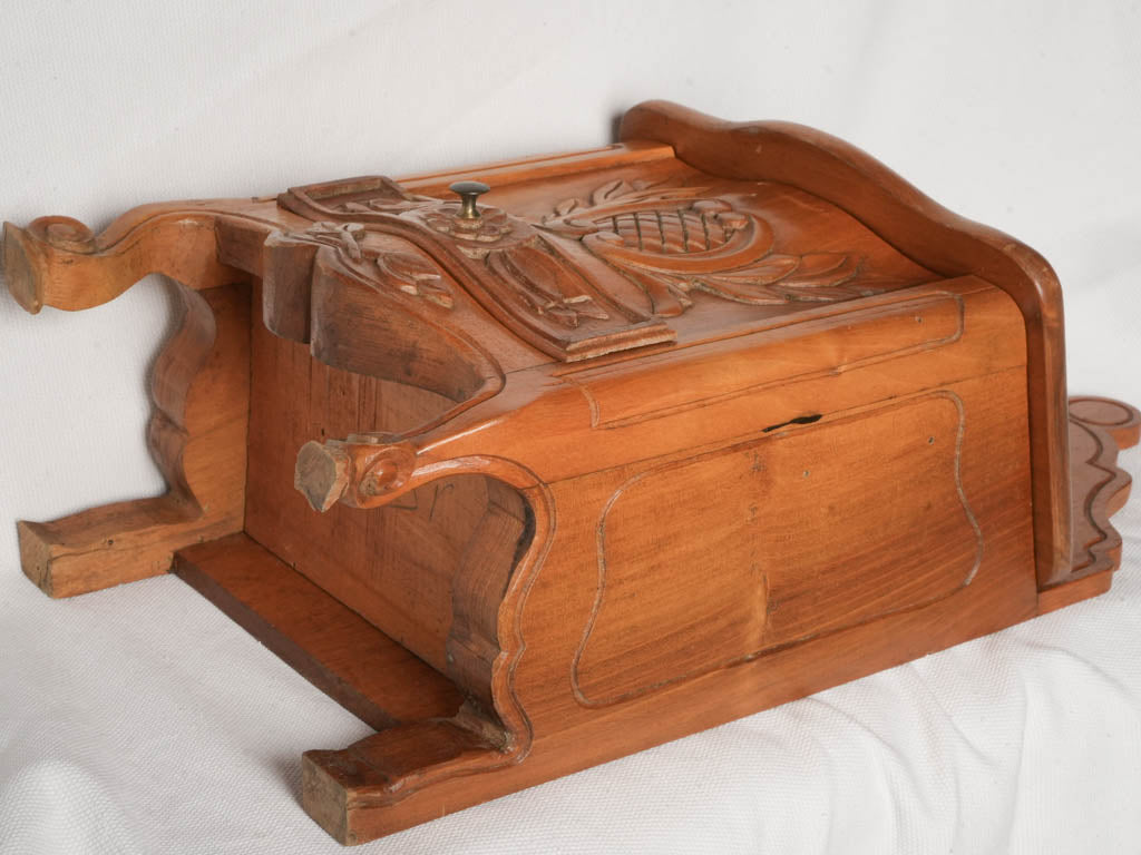 Warm tone wooden spice box