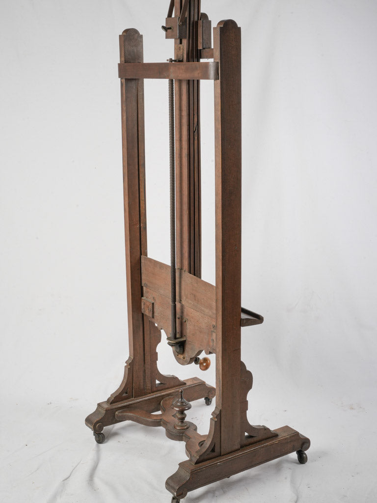 Late 19th Century French Atelier Easel with Crank - 75¼"
