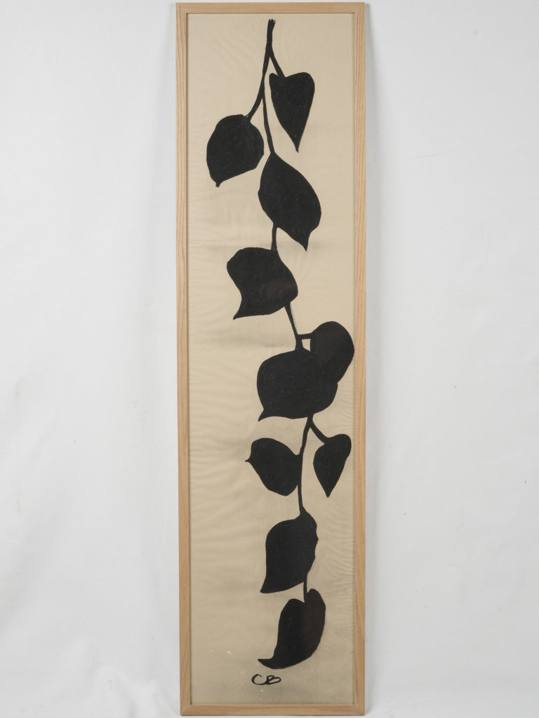Vintage French artistic pothos plant