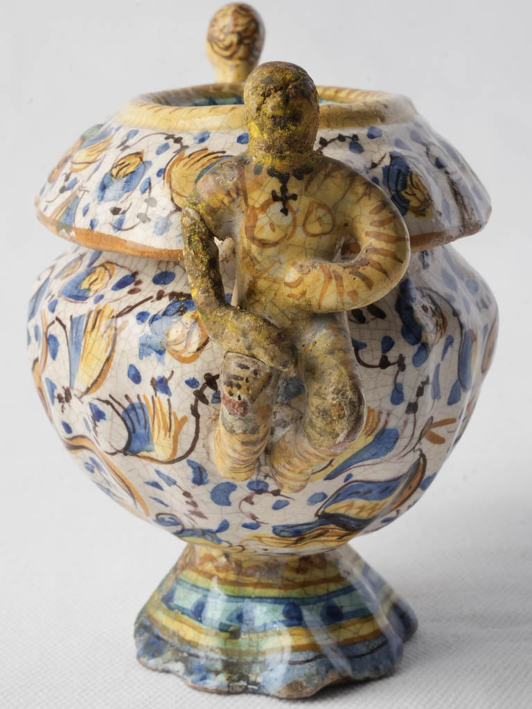 Ochre and manganese porcelain vessel