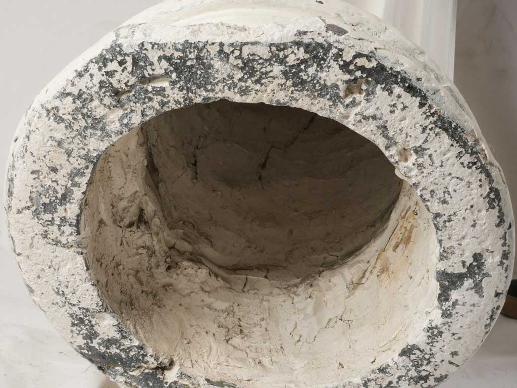 Charming aged plaster column stand