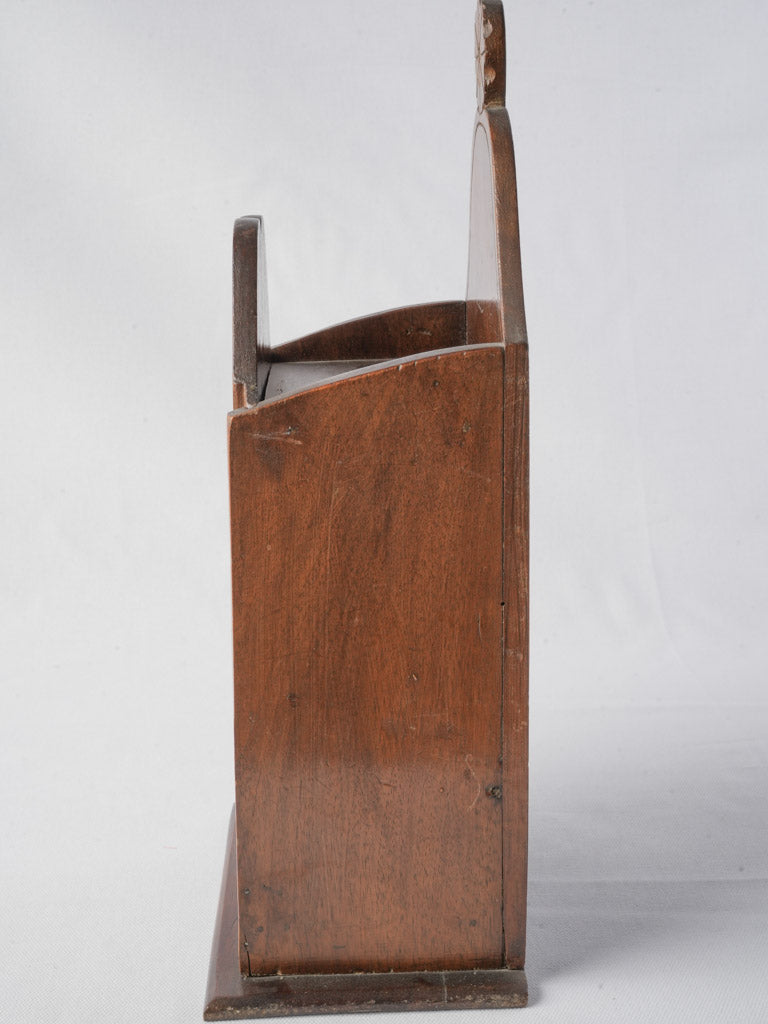 Warm patina walnut flour box