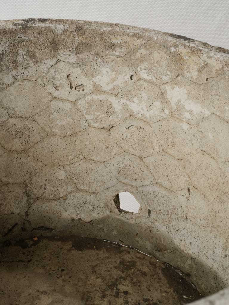 Weathered concrete plant pots trio