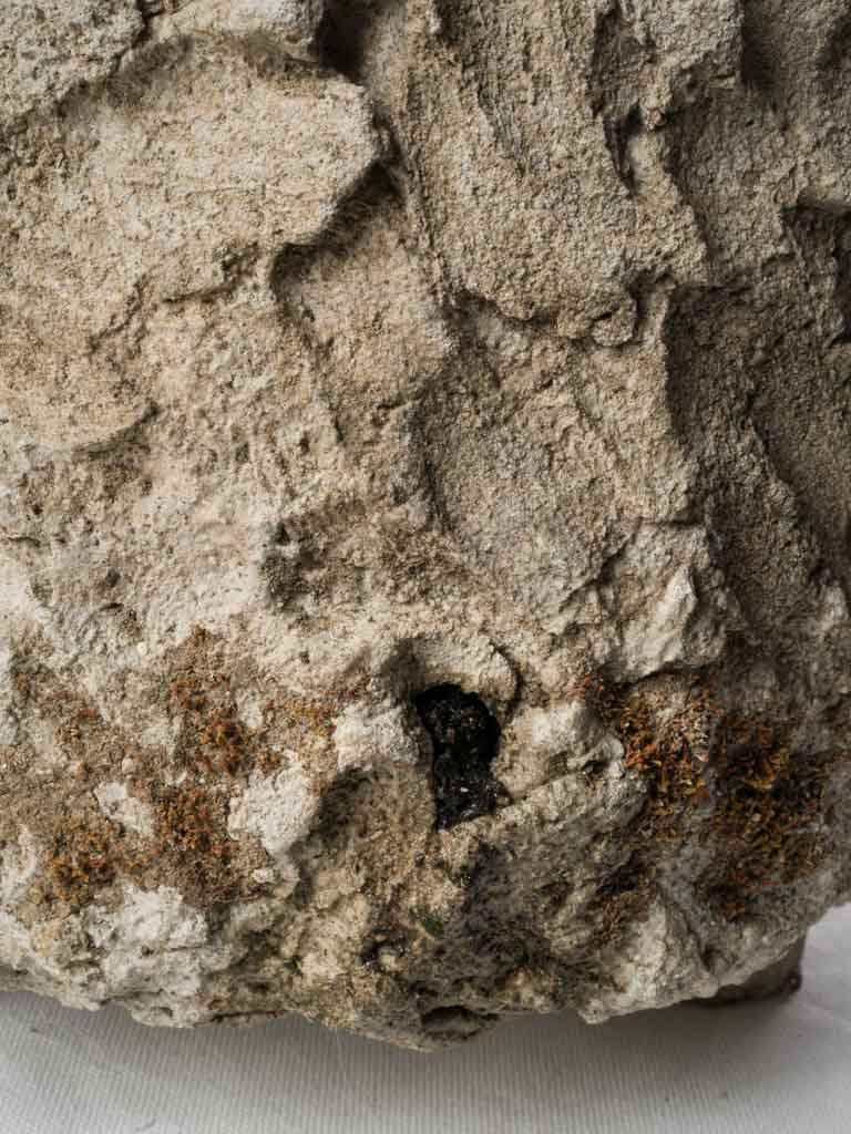 Authentic concrete tree-bark planters