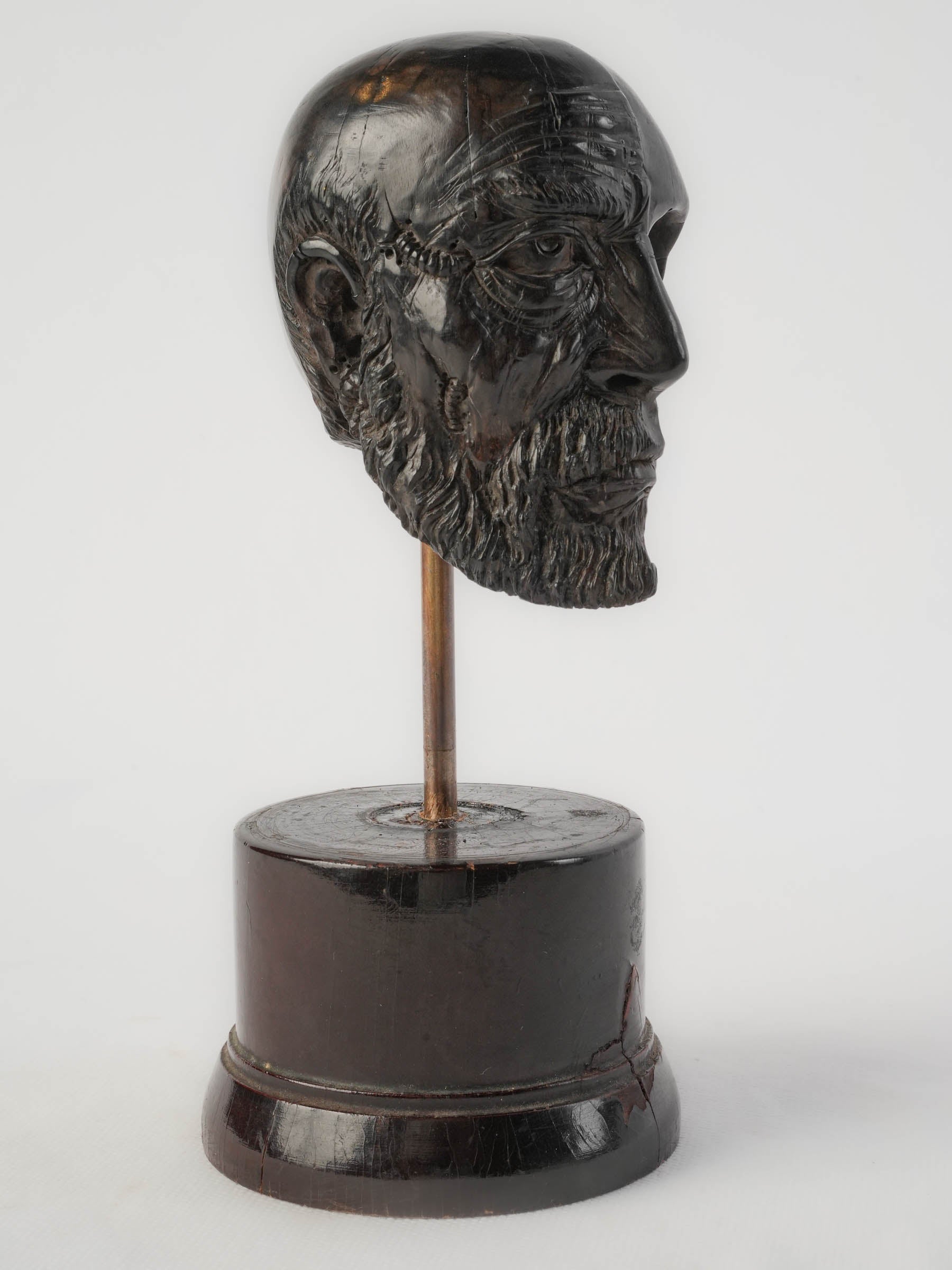 Intricate carved ebony artwork