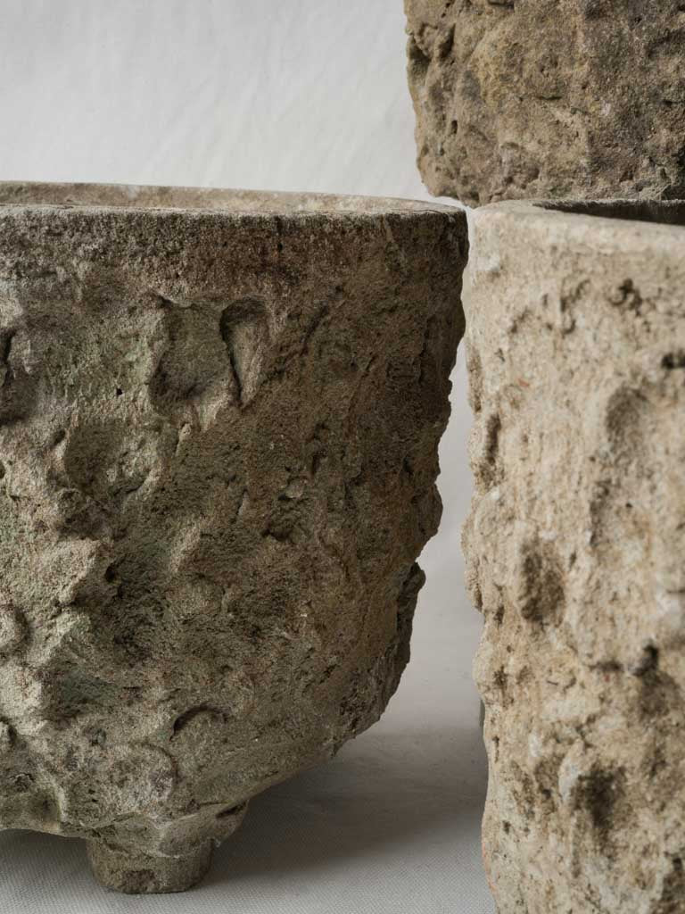 Expressive faux bois style planters