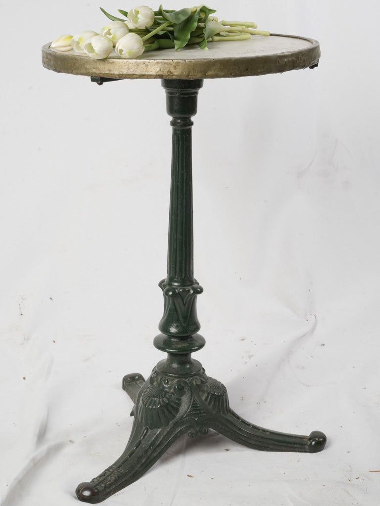 Antique marble-topped bistro table