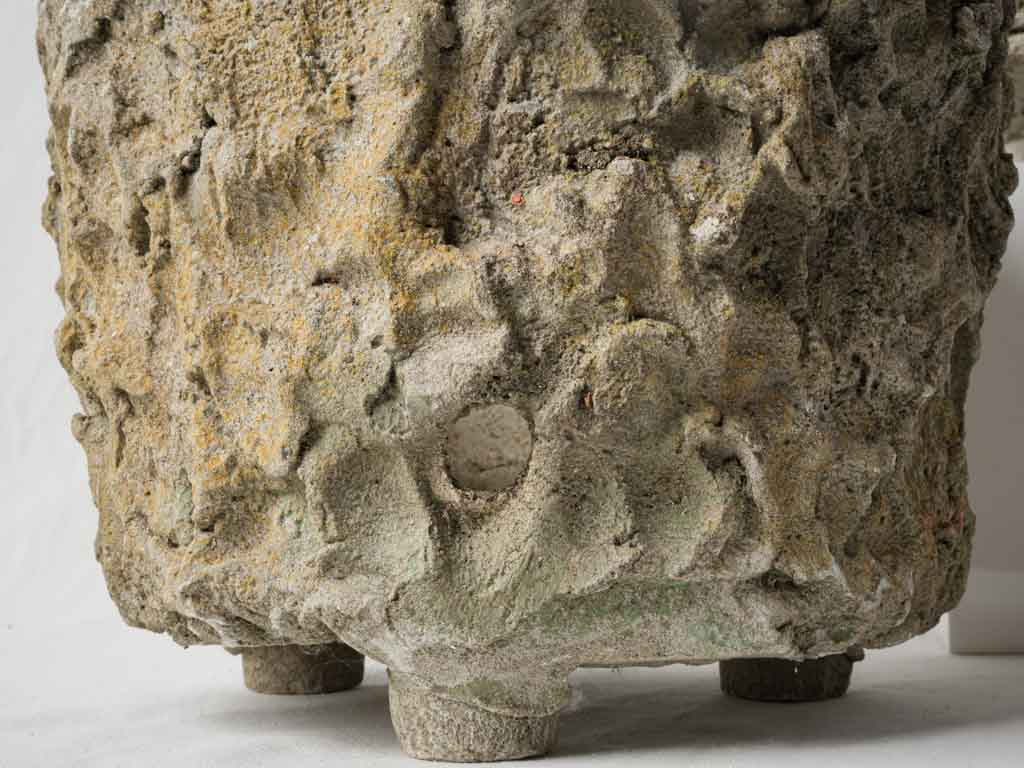 Organic form faux bois jardinières