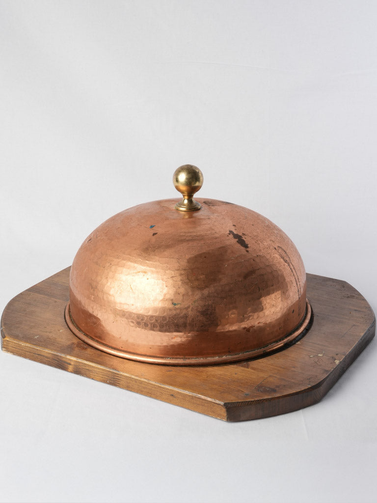 Elegant vintage copper serving cloche