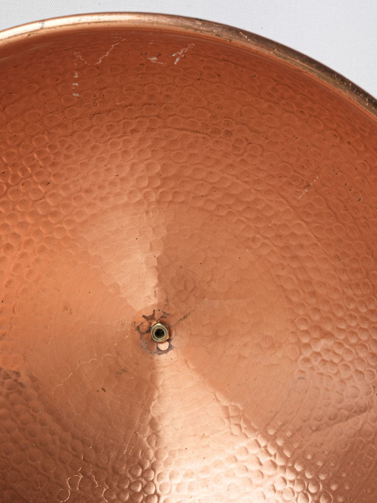 Warm patina copper cheese dome