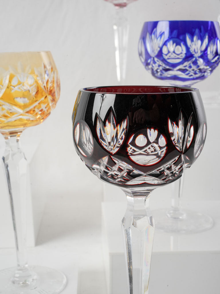 Elegant German crystal goblets set