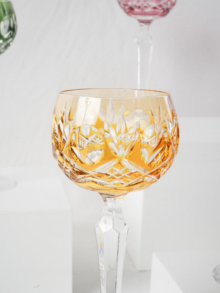 Artisanal patterned crystal tumbler set
