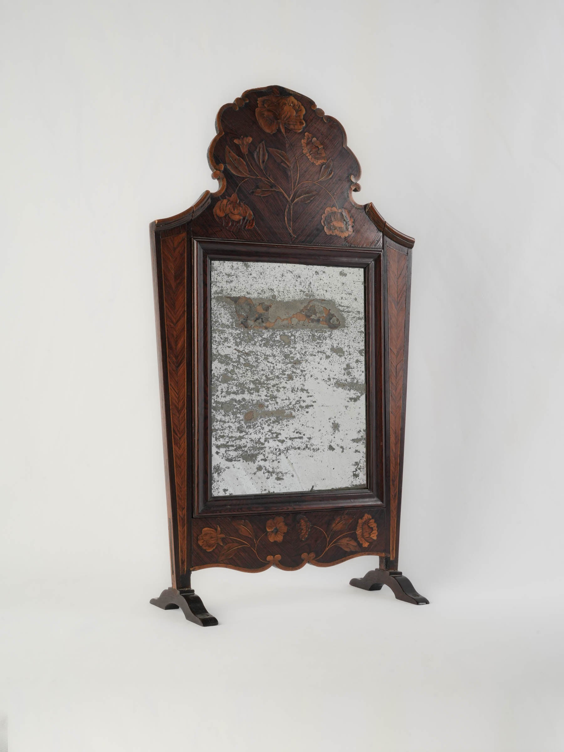 Antique walnut dressing mirror