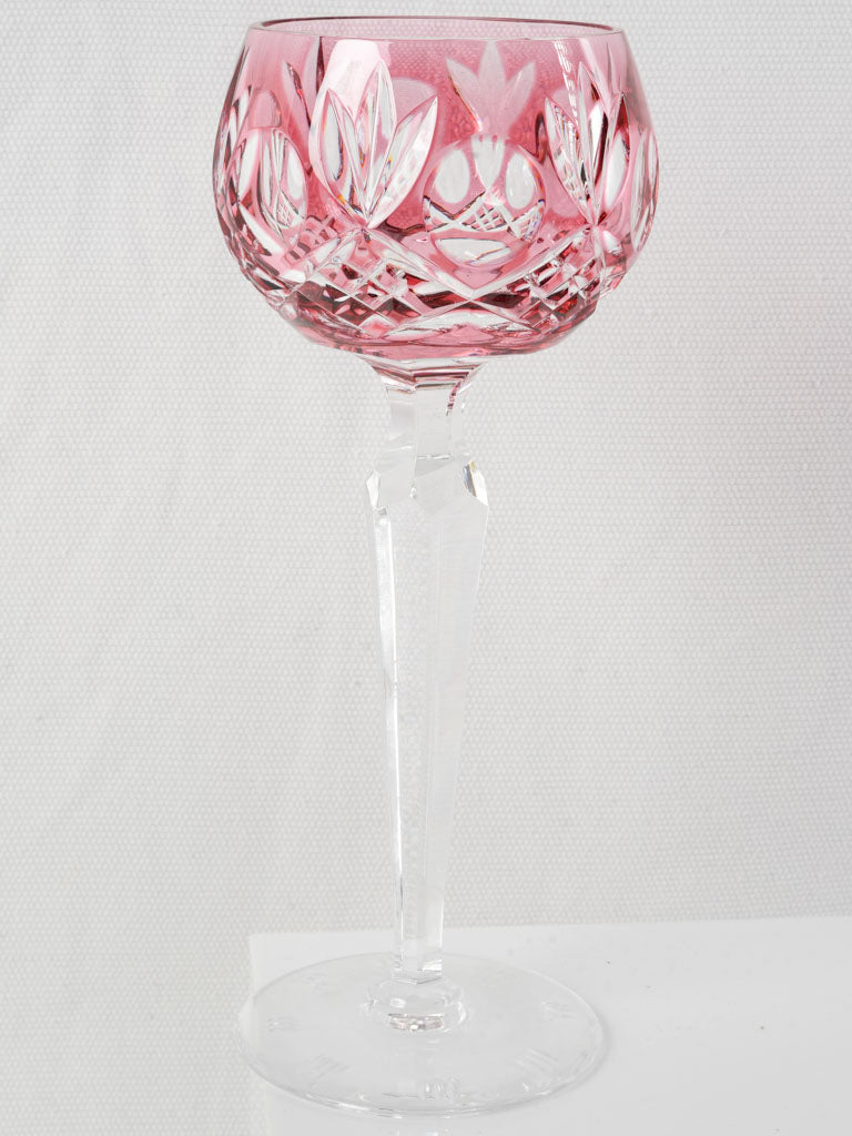 Radiant amber crystal glass set