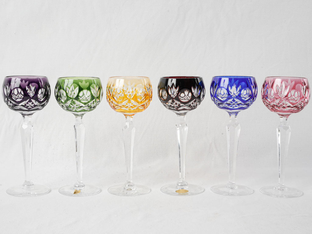 Opulent purple crystal glassware set