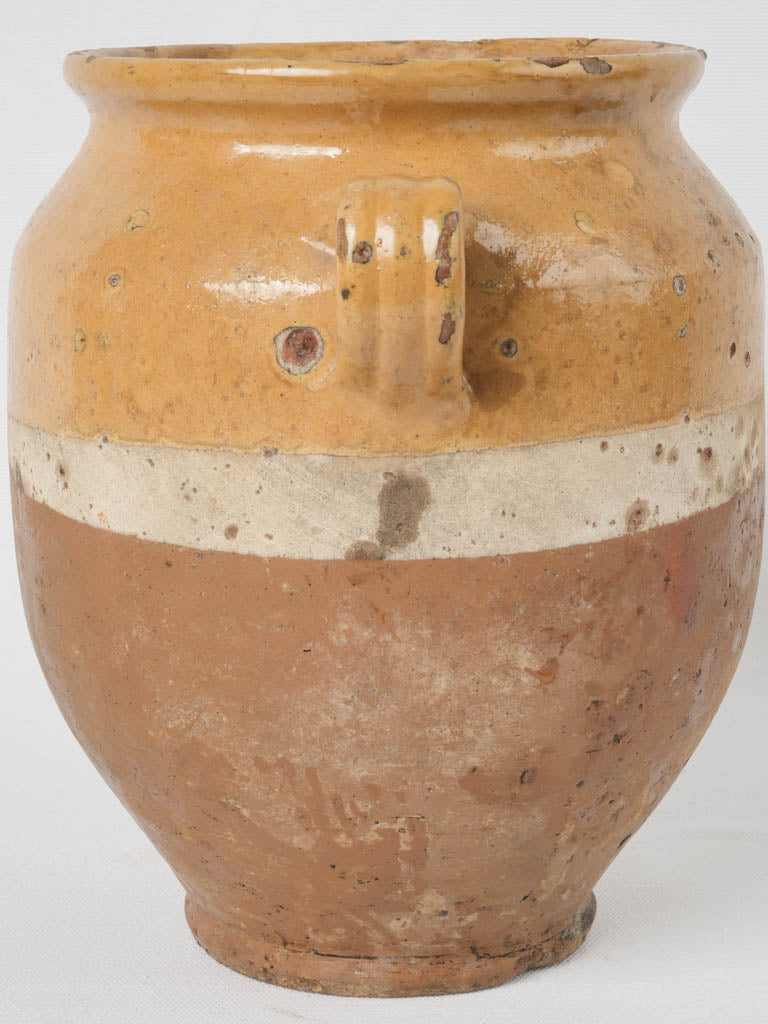 Charming Ocher Glazed Confit Pot