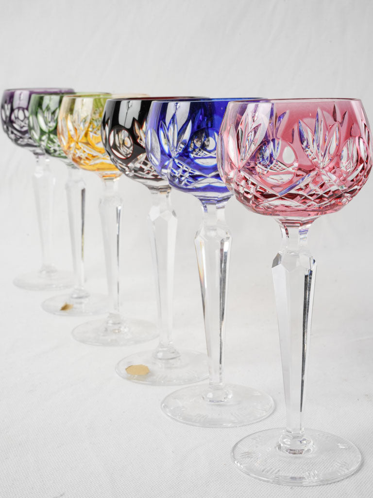 Luminous red crystal glassware set