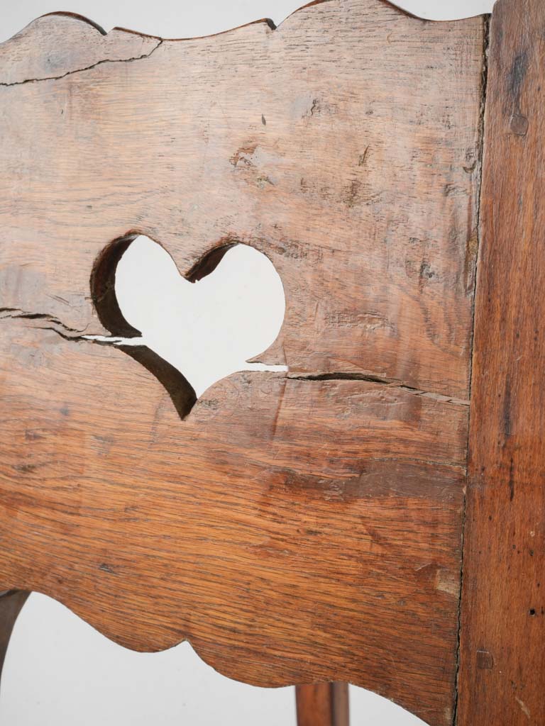 Decorative heart-cutout nightstand