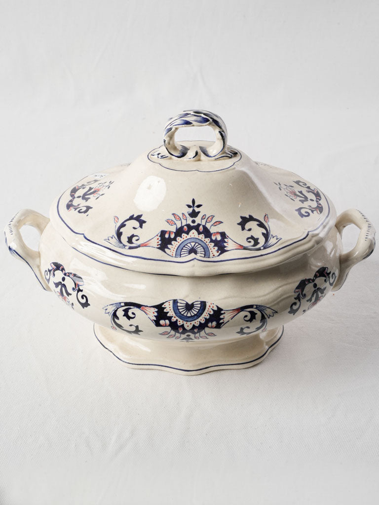 Antique Longchamp earthenware soup tureen