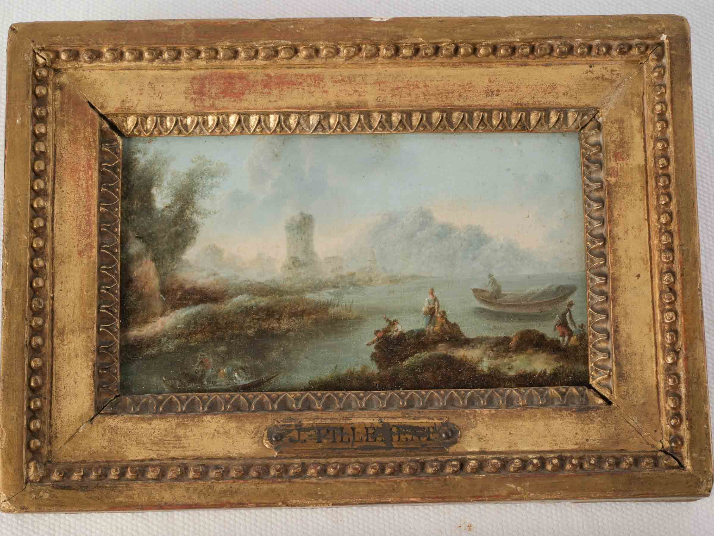 Pair of Exquisite Miniature Landscapes Attributed to Jean-Baptiste Pillement, 18th Century - 6¼" x 9"