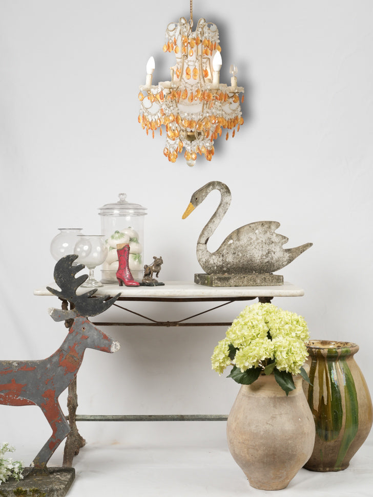 Beautiful Amber-Colored Drop Pendant Light