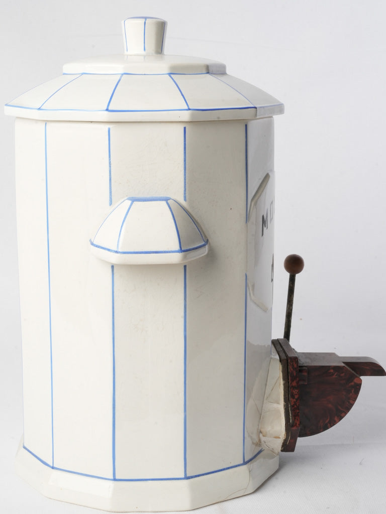 Restored ceramic mustard holder