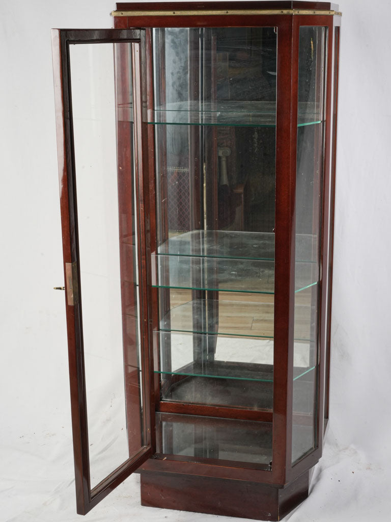 Luxurious walnut-finished French cabinet