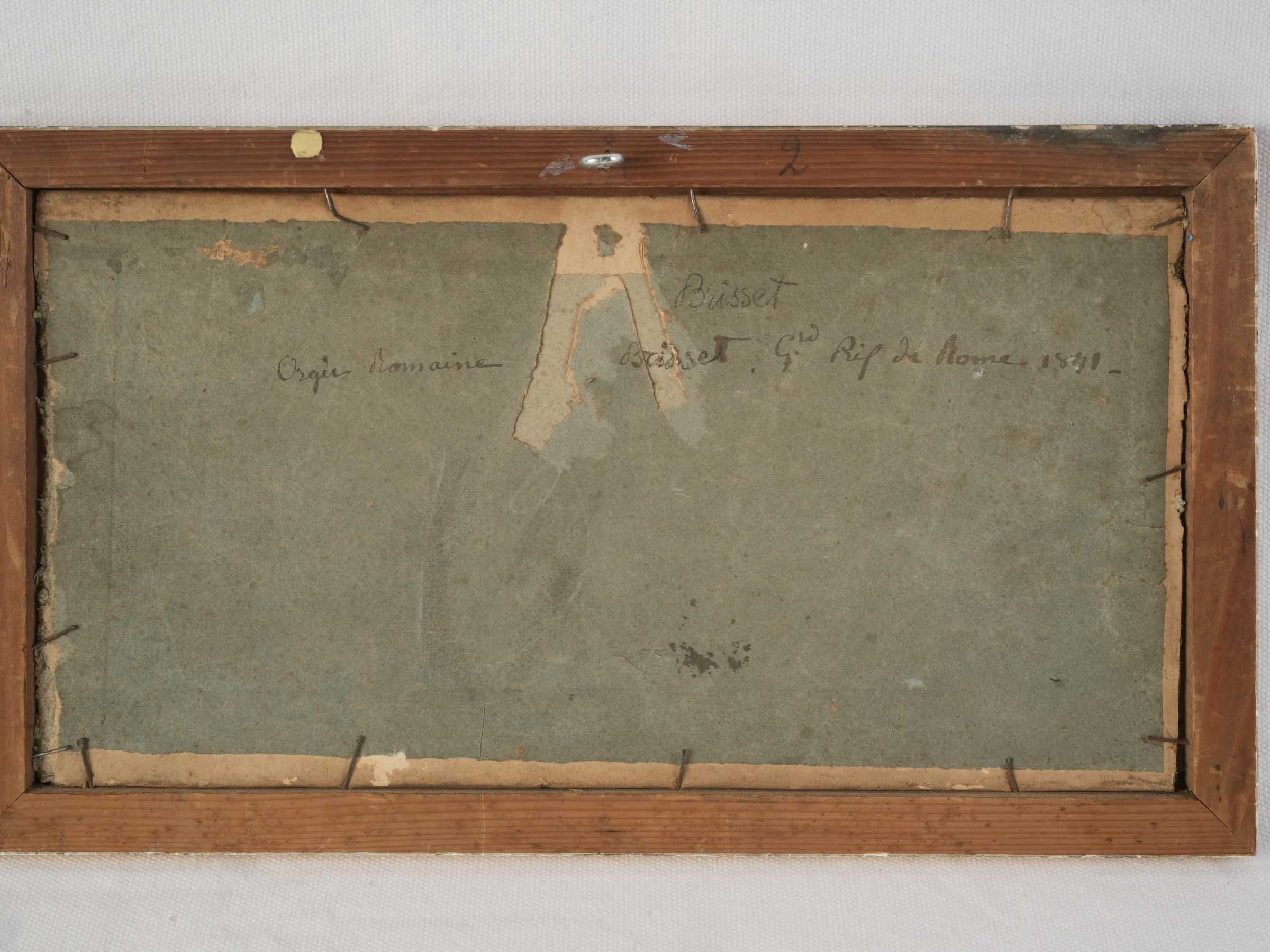 Vintage gilt-framed cabinet art