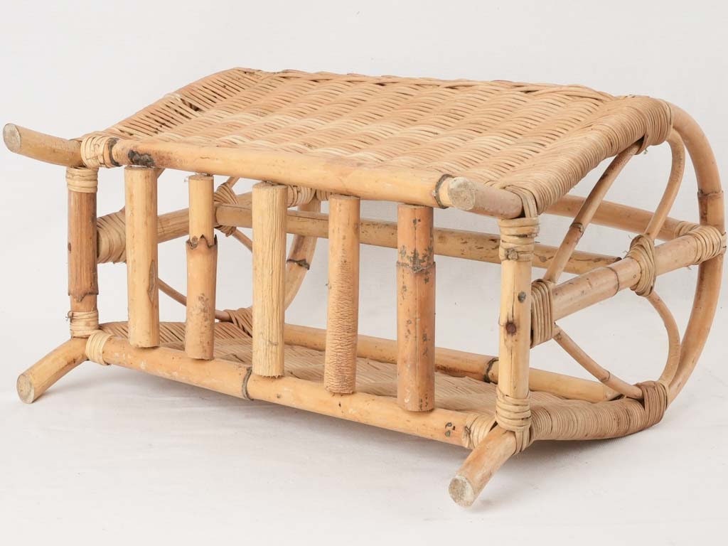 Eclectic bamboo wicker magazine slot