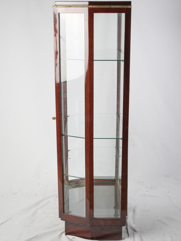 Vintage French brass-accented cabinet