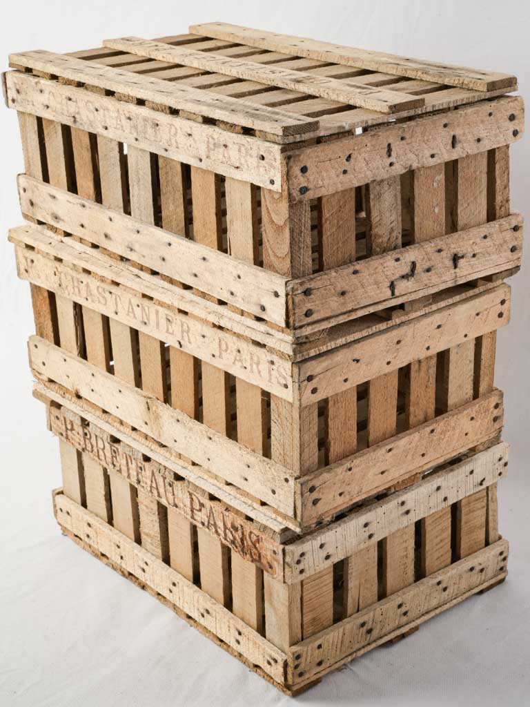 Timeless elegant produce transport crates