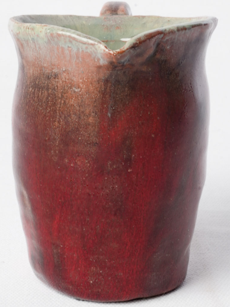 Cloutier Brothers Petite Ceramic Pitcher in Signature Red Glaze Circa 1960