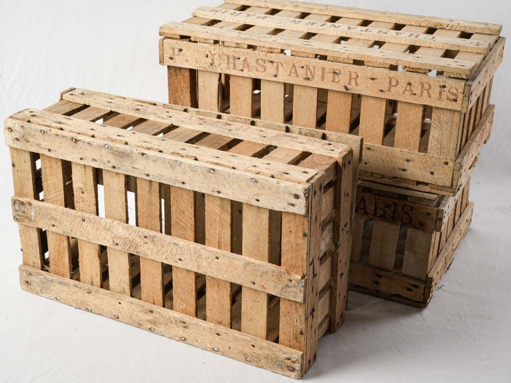 Weathered collectible market produce crates