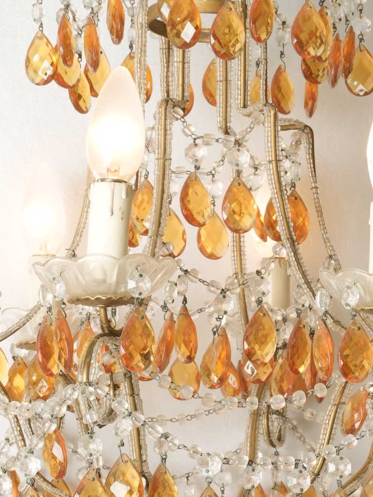 Beautiful European Amber Chandelier