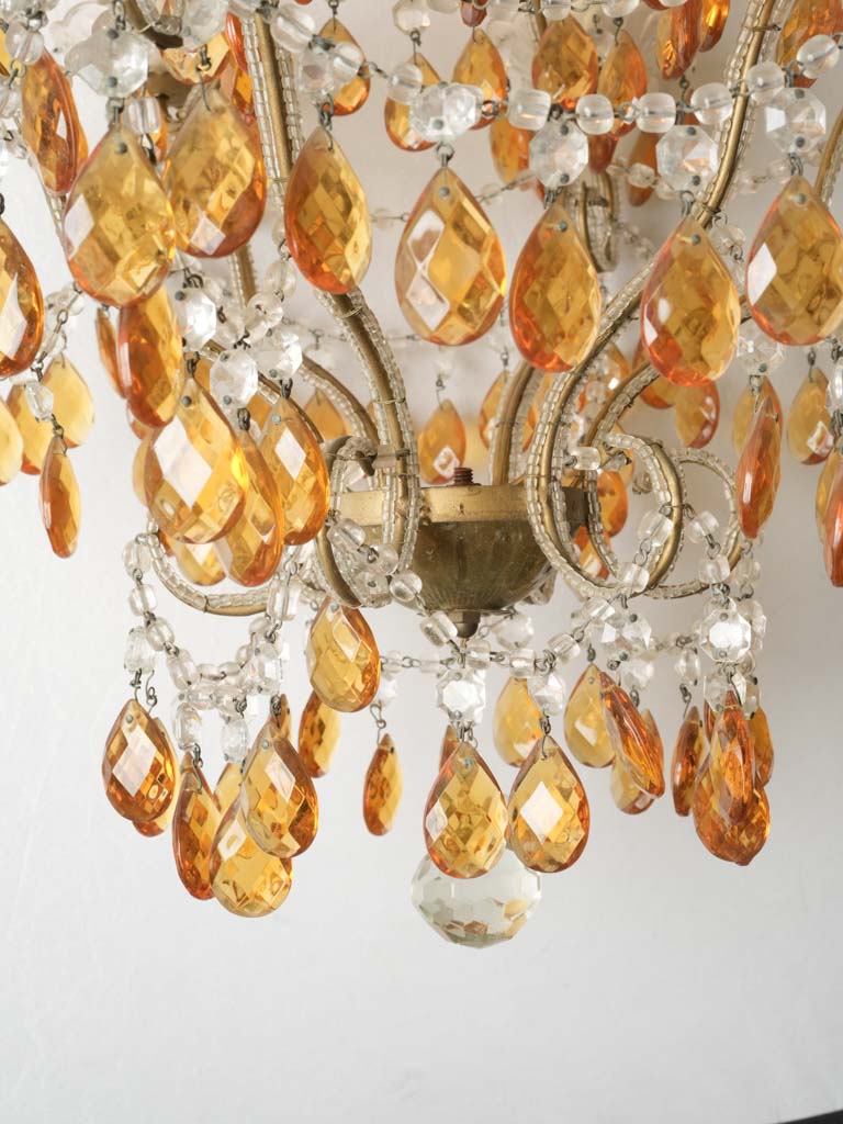 Elegant Mid-century Beaded Chandelier