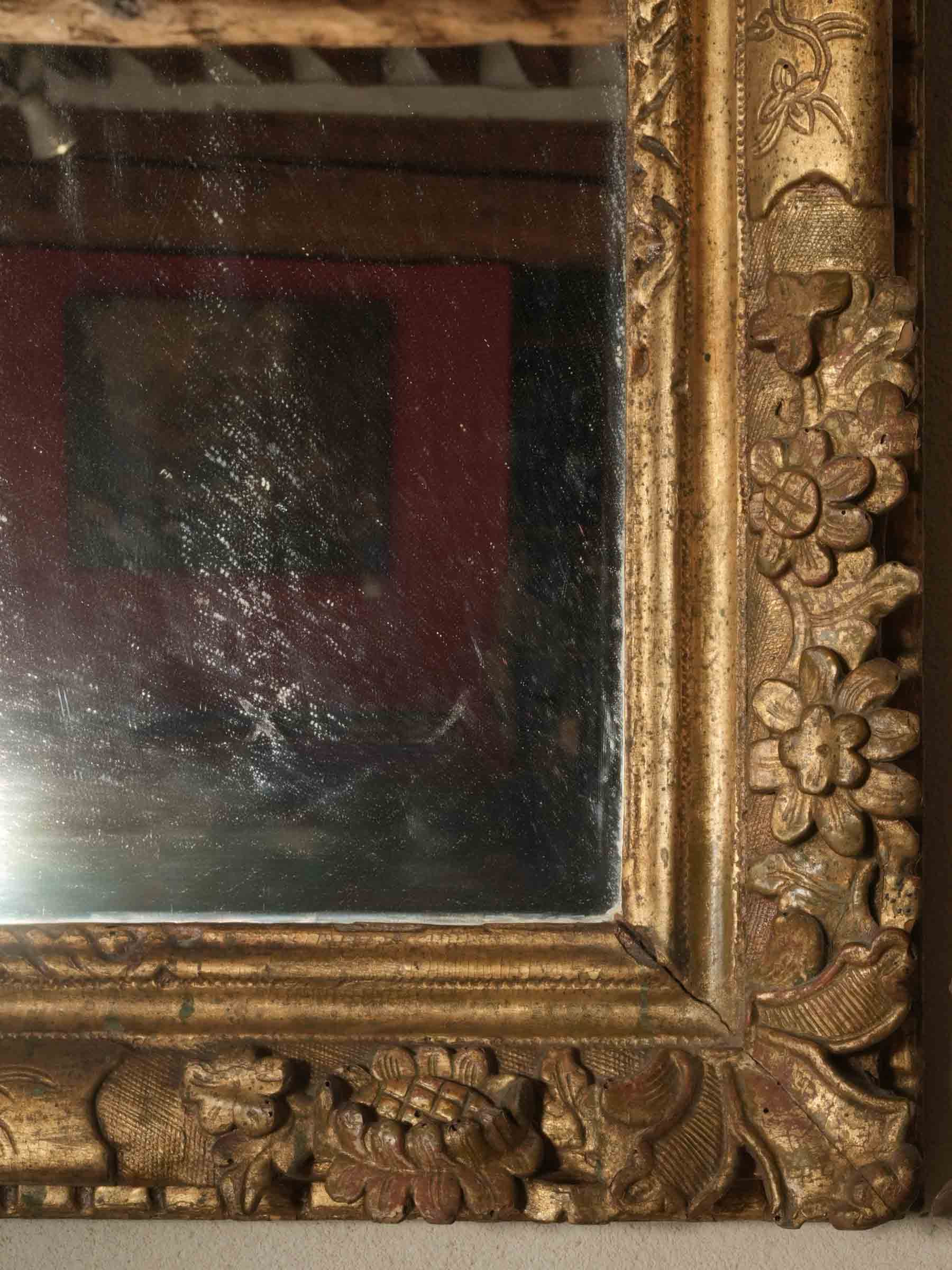 Classic French-style mantal mirror