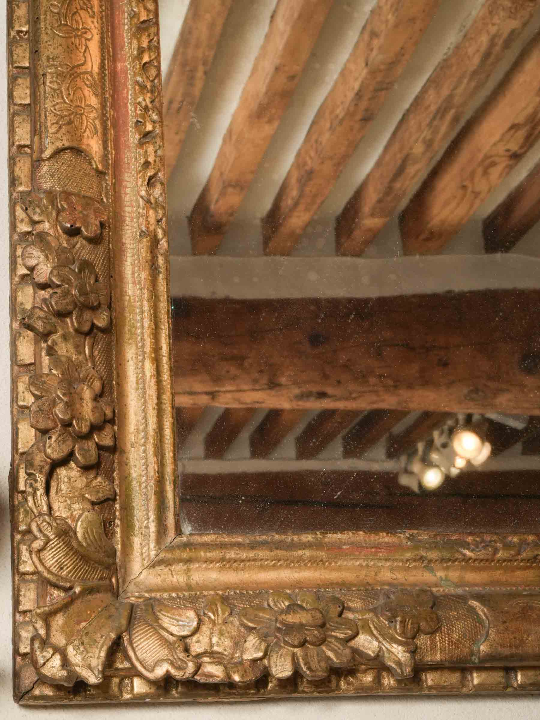 Sculpted acanthus foliage mirror