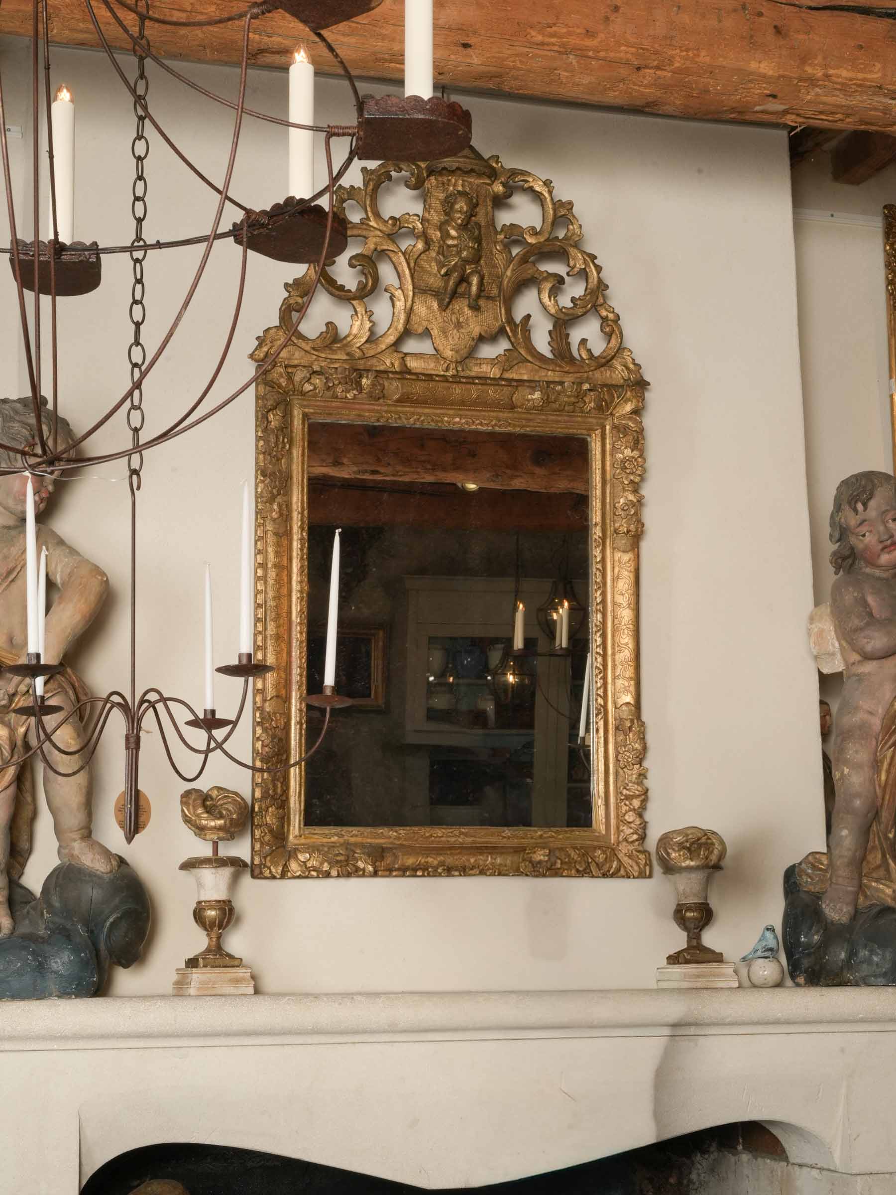 Vintage gilded decorative mirror
