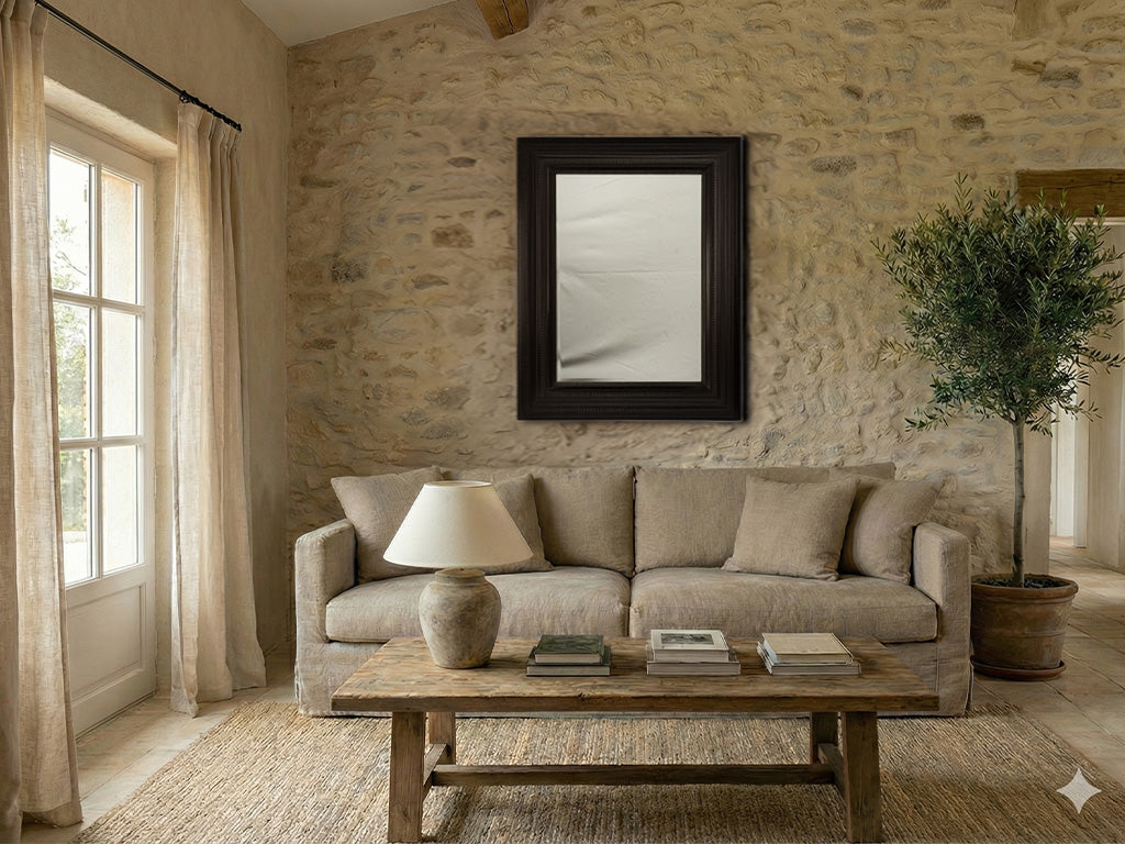 Architectural ebonized wood frame