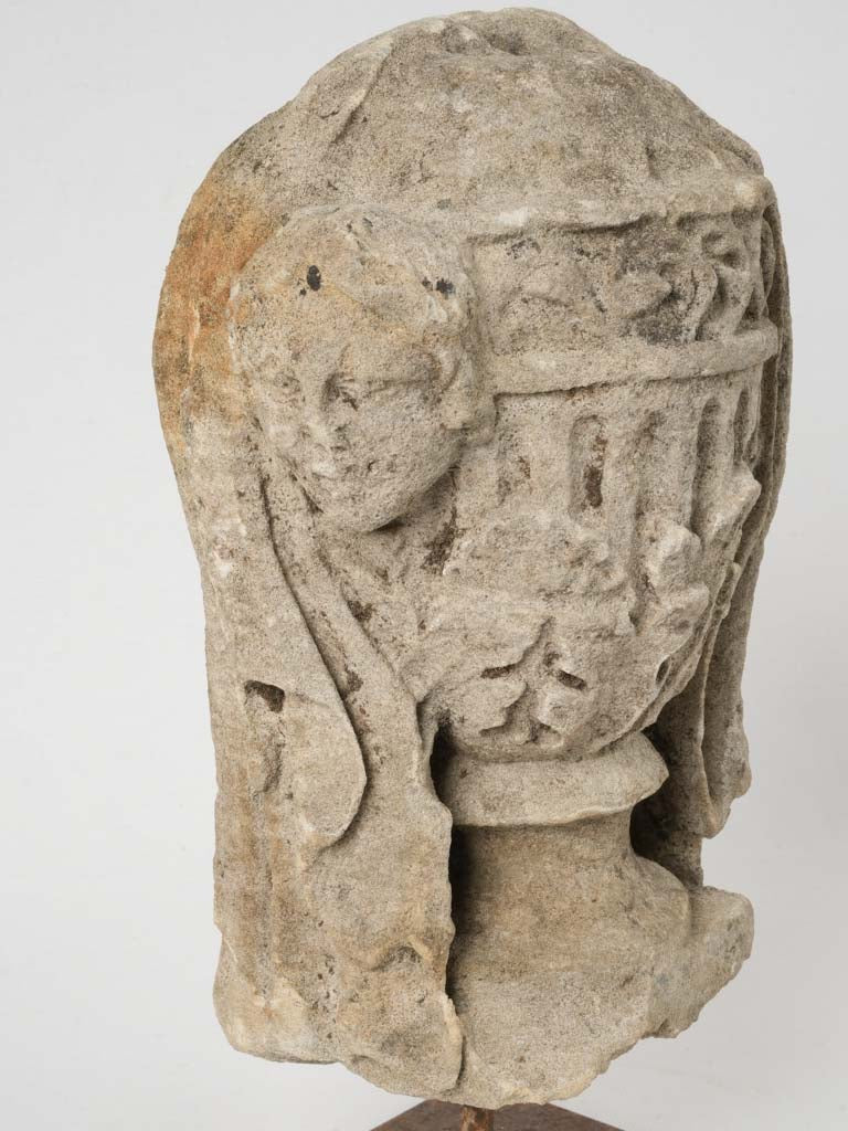 Classical Salvaged French Stone Relief Sculpture