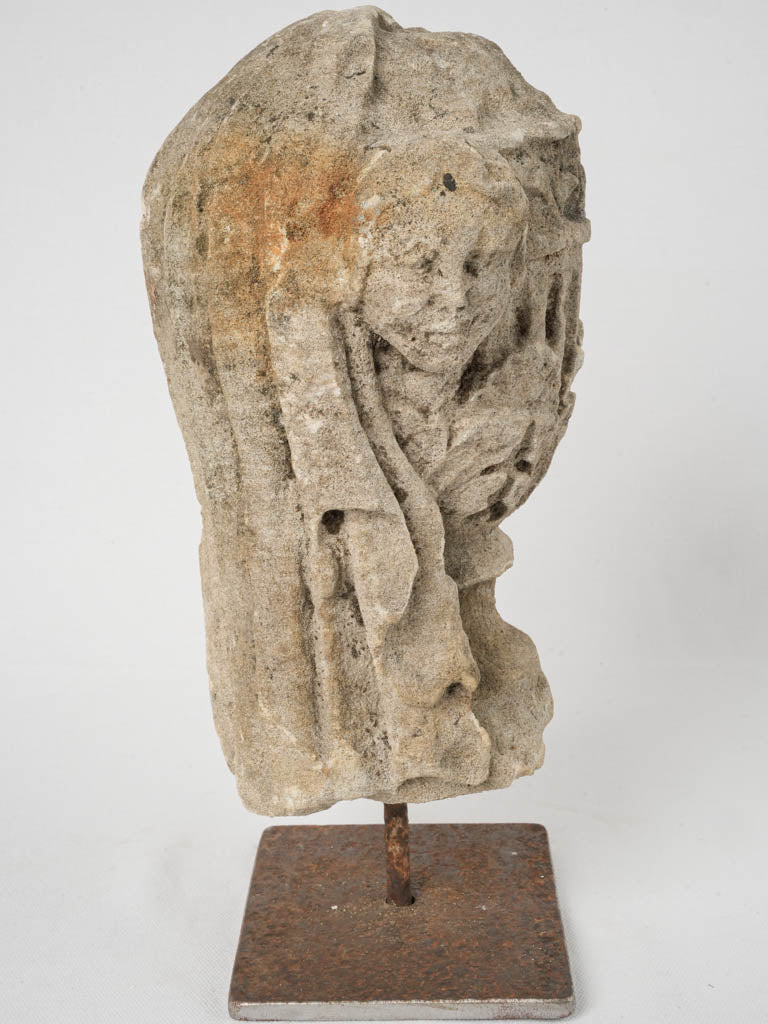 Intricate Antique French Stone Carved Fragment