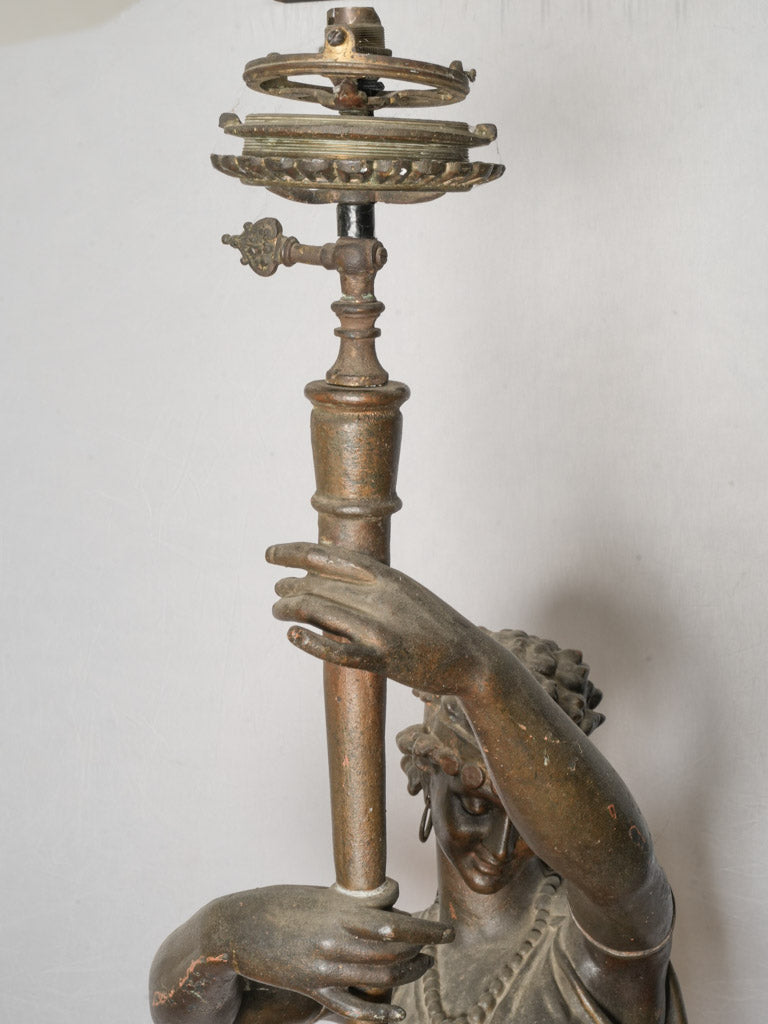 Late 19th Century French Cast-Iron Orientalist Figural Floor Lamp - 78¾" x 13¾"