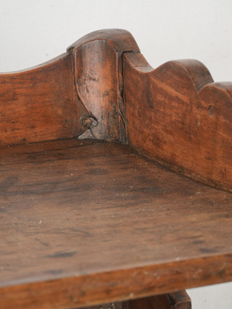 Refined walnut bed table French