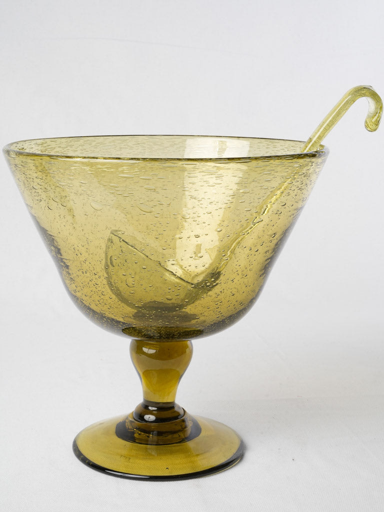 Vintage Provençal Glass Punch Bowl