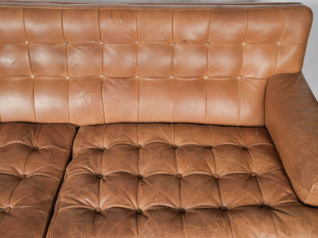 Iconic Scandinavian designer leather sofa