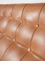 Chic tufted leather sofa comfort